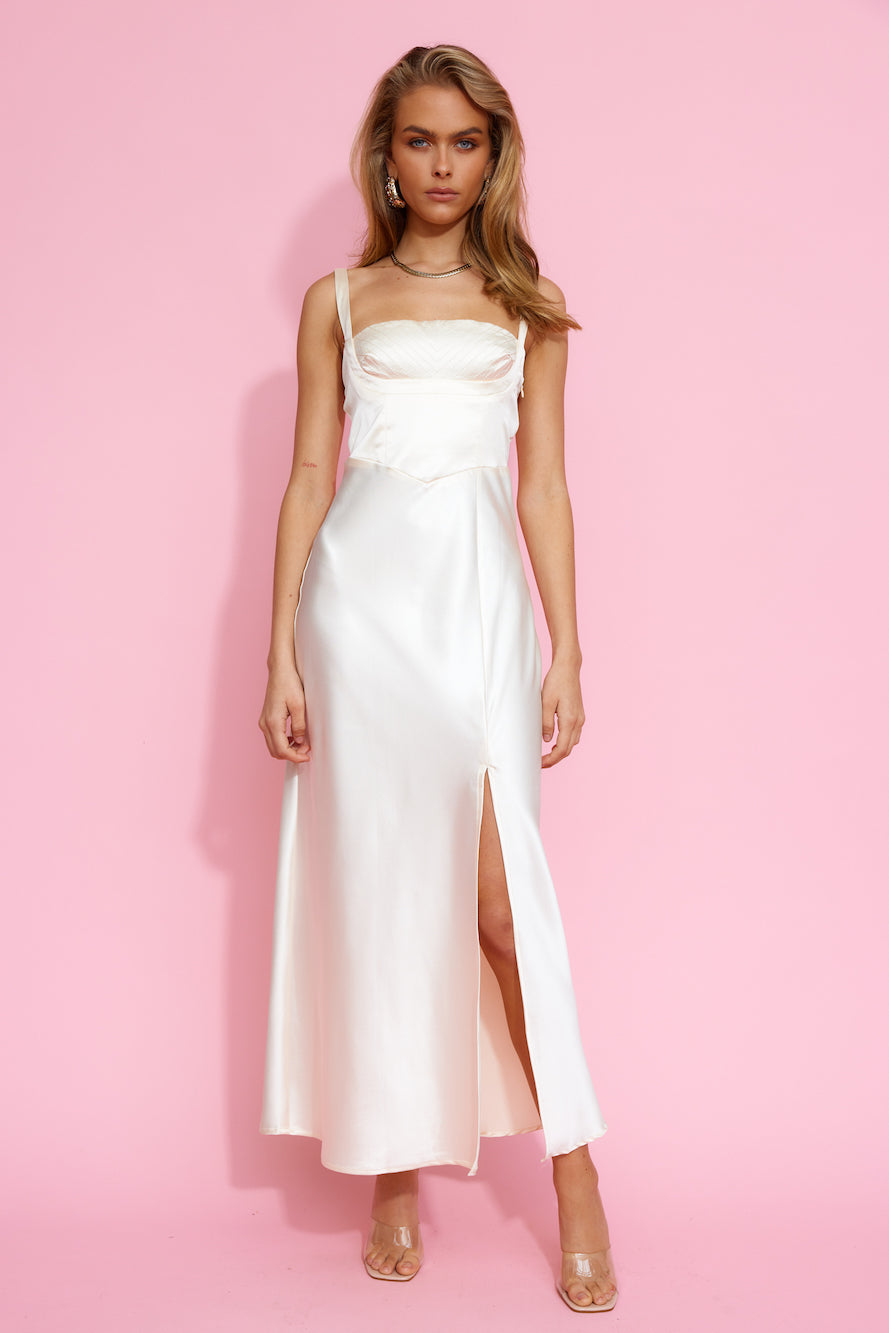 Race To Sunlight Maxi Dress Champagne
