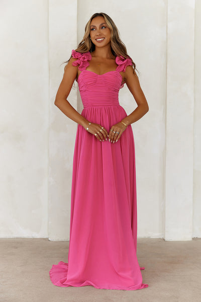 DEAR EMILIA Finest Couture Maxi Dress Pink