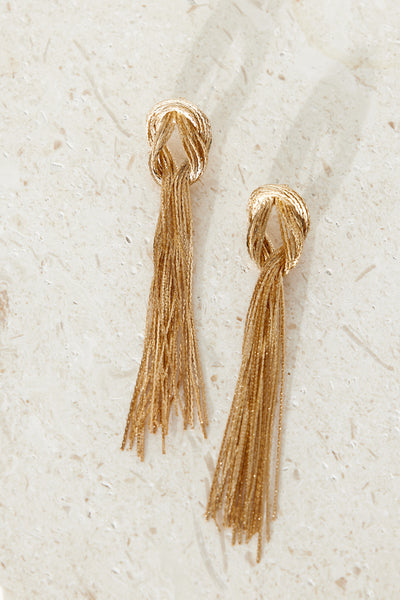 Knots Of Style Earrings Gold