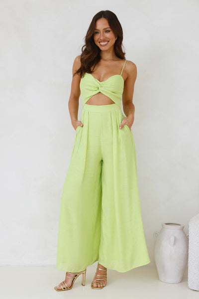 Fulfilling Choice Jumpsuit Green