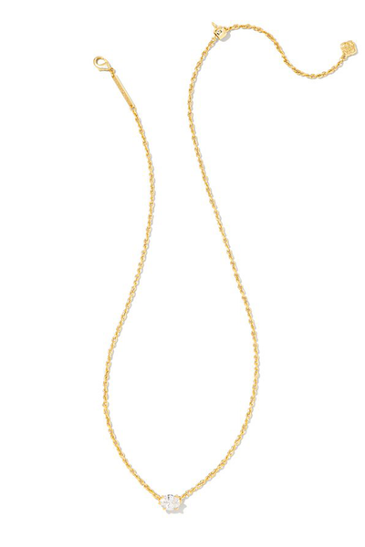 KENDRA SCOTT Cailin Pendant Necklace Gold Metal White