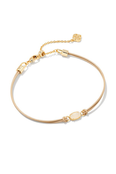 KENDRA SCOTT Emilie Gold Corded Bracelet Gold Iridescent Drusy