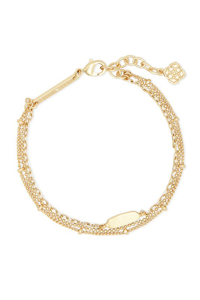 KENDRA SCOTT Fern Multi Strand Bracelet Gold Metal