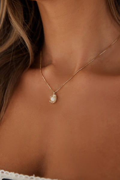 14k Gold Plated Besties With Pearls Necklace Gold