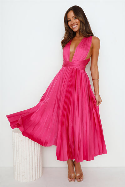 Prime Asset Maxi Dress Hot Pink