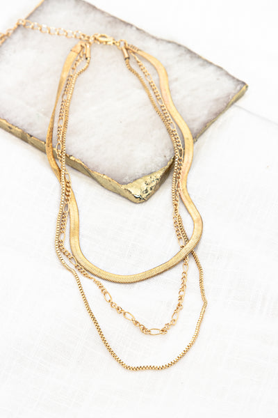Elevating Status Necklace Gold
