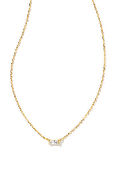 KENDRA SCOTT Juliette Pendant Necklace Gold White Crystal