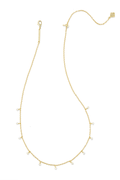 KENDRA SCOTT Willa Gold Pearl Strand Necklace Gold White Pearl