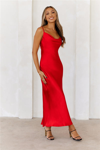 DEAR EMILIA Your Style Points Maxi Dress Red