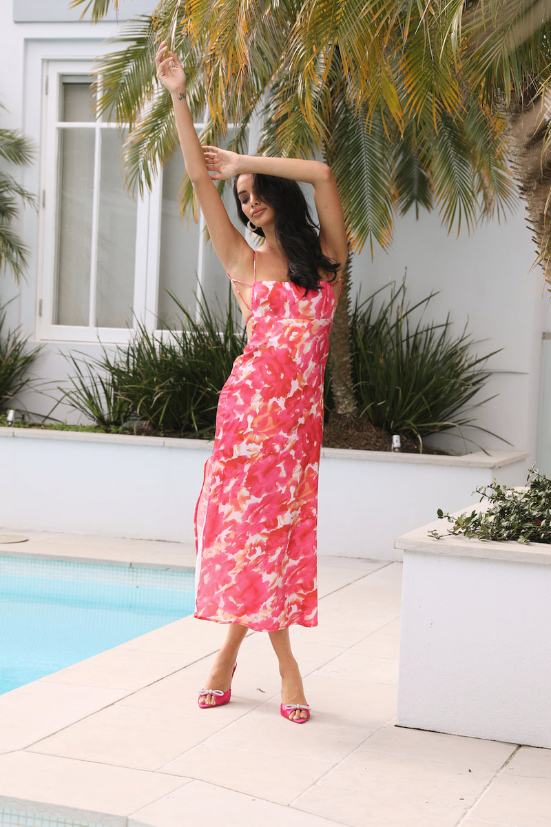 Freedom Is Here Midi Dress Pink | Hello Molly