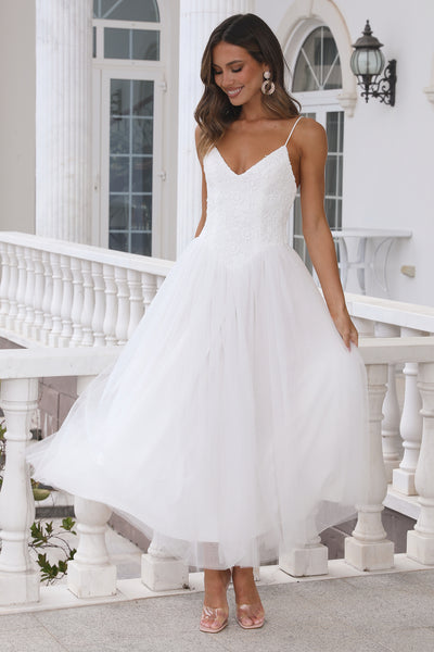 Amazing Love Midi Dress White