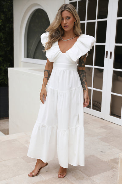 The Extra Girl Maxi Dress White