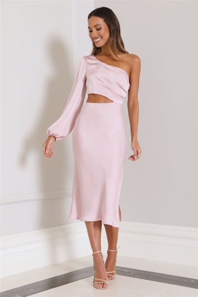 Doing It For Style Midi Dress Pink