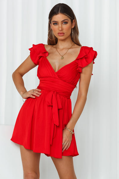 Wheel Of Fortune Dress Red