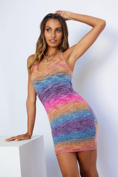 Sky Clouds Knit Dress Pink | Hello Molly USA