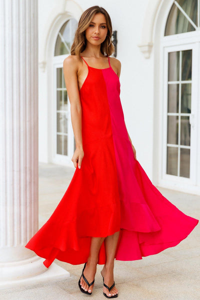 Pick Sides Maxi Dress Red | Hello Molly USA