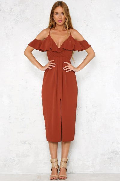 Only With You Maxi Dress Brick | Hello Molly USA