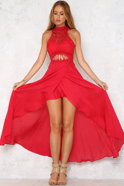 Double Take Maxi Dress Red