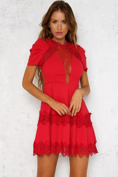 Winter Song Dress Red | Hello Molly USA