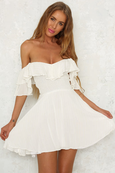 Gold Canary Dress White