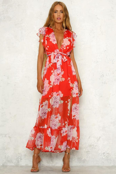 Always Be Together Maxi Dress Red | Hello Molly USA
