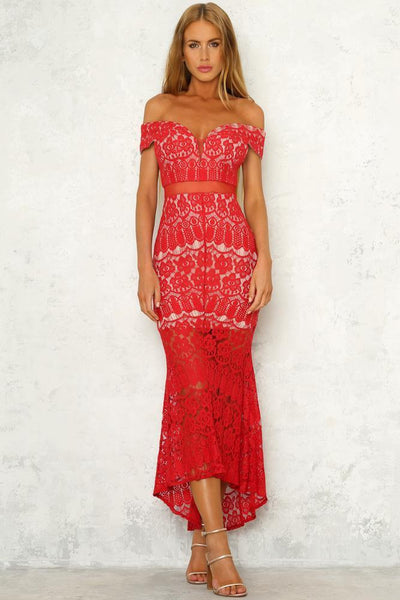 Dark And Dangerous Maxi Dress Red | Hello Molly USA