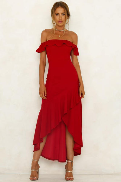Heart On The Line Maxi Dress Red | Hello Molly USA