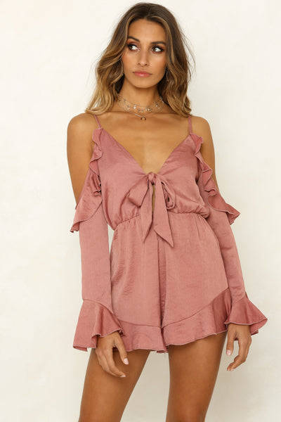 At All Hours Romper Blush