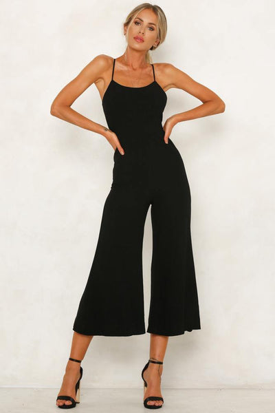Barely There Jumpsuit Black | Hello Molly USA