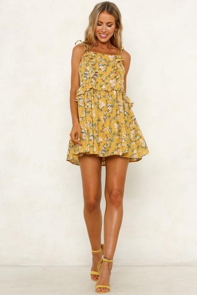 Forget About Me Dress Mustard | Hello Molly USA