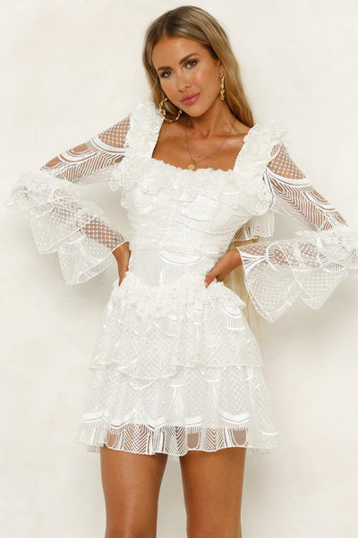 MOSSMAN The Senorita Dress White | Hello Molly USA