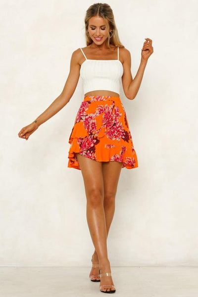 Bold Move Mini Skirt Orange | Hello Molly USA