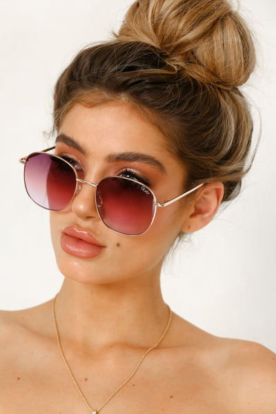 QUAY Jezabell Sunglasses Rose/Purple