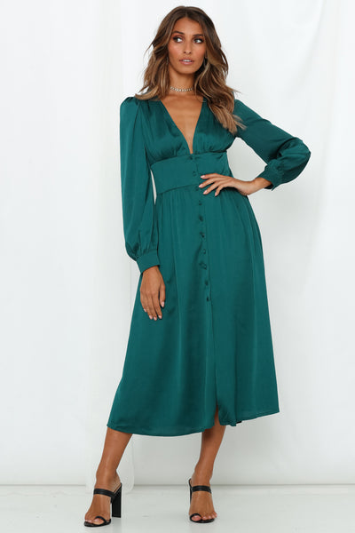 Wanted You To Know Midi Dress Teal