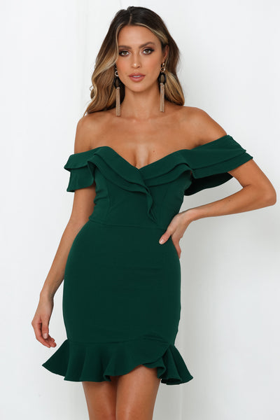 Carrying Your Love Dress Forest Green