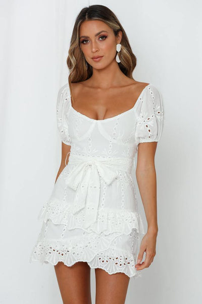 Melody Broderie Dress White | Hello Molly USA
