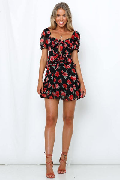 LIONESS Red Rose Dress Red | Hello Molly USA