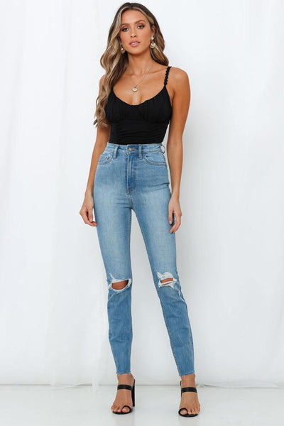 Lee High Licks Crop Jeans Northside Blue | Hello Molly USA