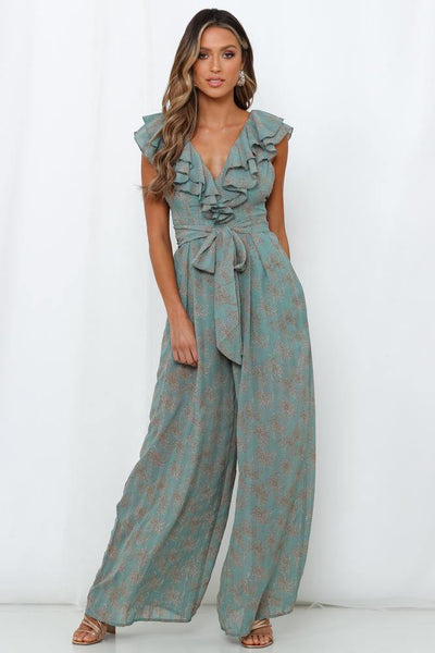 Wash Away The Shame Jumpsuit Sage | Hello Molly USA