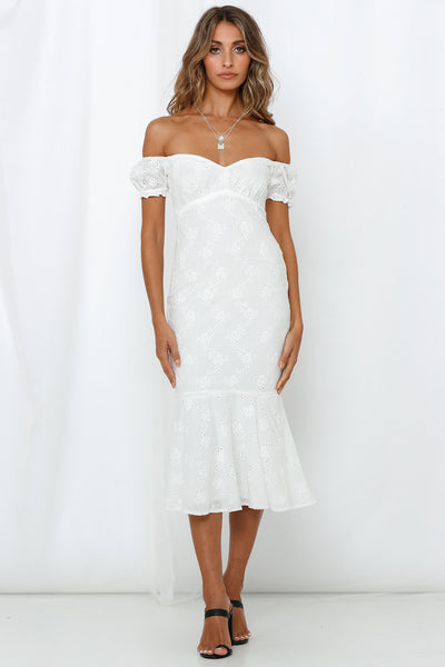 Summit Of Love Midi Dress White