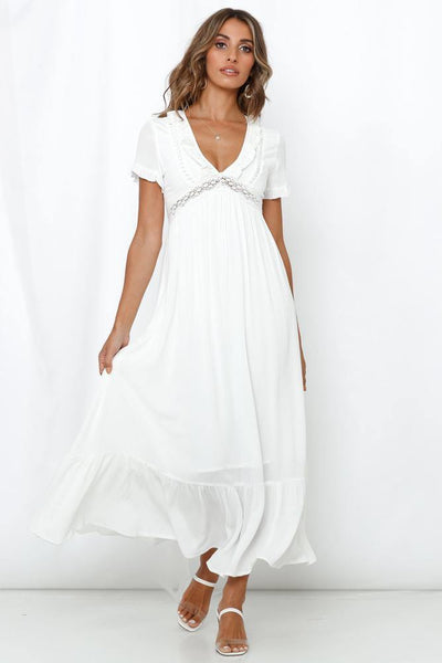 Venetian Islands Maxi Dress White | Hello Molly USA
