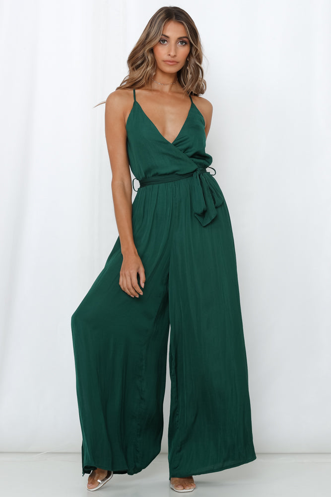 Raise Your Standards Jumpsuit Forest Green | Hello Molly