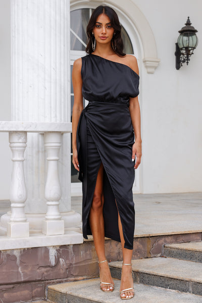 RUNAWAY Charisma Midi Dress Black
