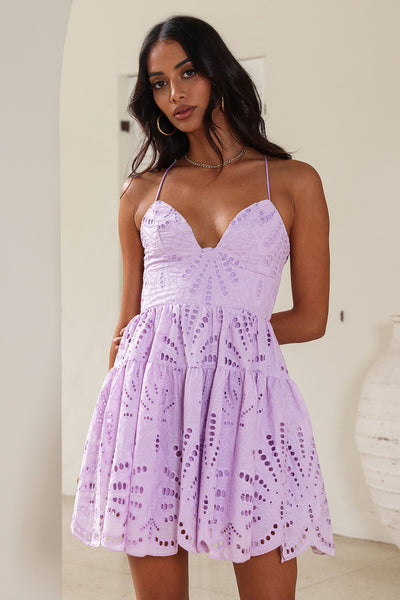 Seeking The Truth Mini Dress Lilac