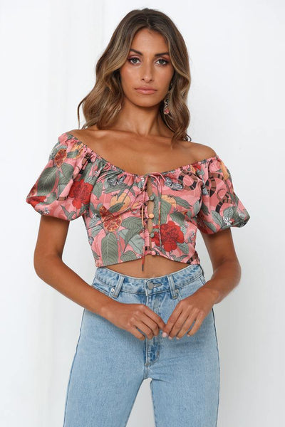 Finders Keepers Elisa Top Pink Snake | Hello Molly USA