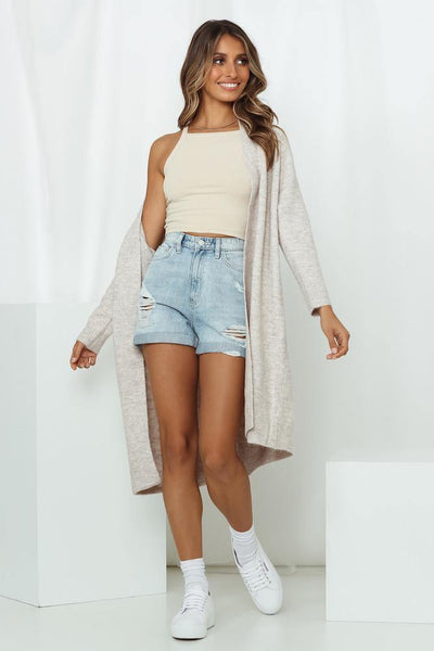 Loose Change Knit Cardigan Beige | Hello Molly USA