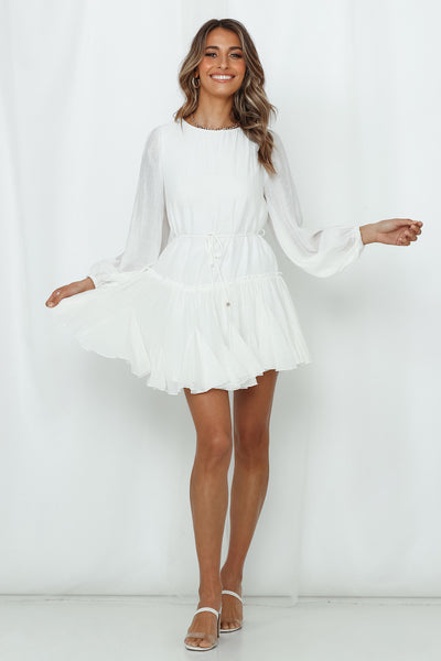 Once In A Blue Moon Dress White