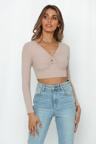 No Hate Here Crop Top Beige | Hello Molly USA