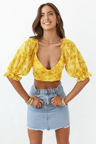 What I Want Is You Crop Yellow | Hello Molly USA