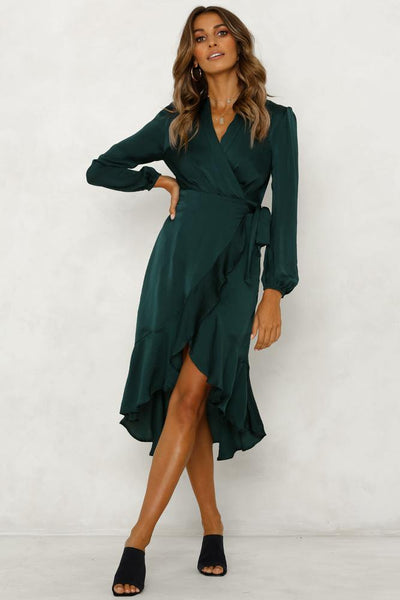 Addicted To Memory Midi Dress Forest Green | Hello Molly USA